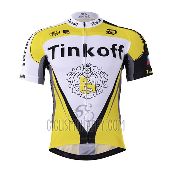Tinkoff Cycling Jersey Bib Short 2017 Short Sleeve Yellow